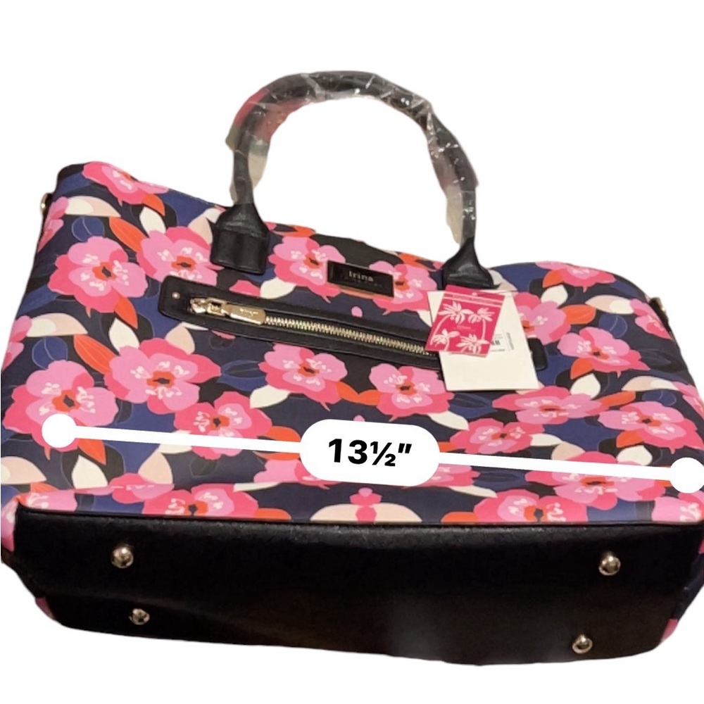 Brand New gorgeous floral, blue / pink Trina Turk NWT purse Tote L #NWT #tote - Picture 5 of 14